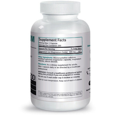 Bronson Magnesium Oxide High Potency - 400 MG 200 Count