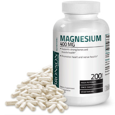 Bronson Magnesium Oxide High Potency - 400 MG 200 Count