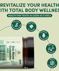 Sea Moss Gummies 16-in-1 - Ashwagandha Black Seed Oil Bladder Wrack Turmeric Vitamin C & D3 with Manuka Burdock Root Dandelion Yellow Dock Elderberry Apple Cider Vinegar (Green Apple) 30 gummies