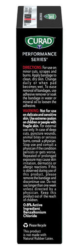 Curad Performance Series IRONMAN Antibacterial Bandages Extreme Hold Adhesive Technology Extra Large Flexible Fabric Bandages for Cuts Scrapes & Burns Assorted Colors 2 x 4 inches 10 Count