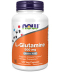 Now Foods L-Glutamine 500mg 120 Veg Capsules