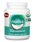Nutiva Organic, Cold-Pressed, Unrefined, Virgin Coconut Oil from Fresh, non-GMO, Sustainably Farmed Coconuts, 15-ounce