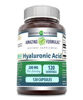 Amazing Formulas Hyaluronic Acid Capsules Supplement- Support Healthy Connective Tissue And Joints - Promote Youthful Healthy Skin (200 Mg, 120 Count)