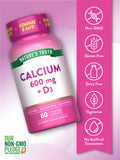 Nature's Truth Calcium 600 mg with Vitamin D3 Coated Caplets Calcium Carbonate Vegetarian NonGMO and Gluten Free Supplement Calcium Carbonate Vegetarian NonGMO and Gluten Free Supplement