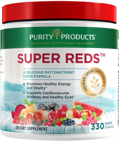 Super Reds Powder by Purity Products Phytonutrient Superfood Drink Mix w/ FloraGLO Lutein Phytonutrient Blend containing Polyphenols Antioxidants More 330 Grams 30 Day Supply