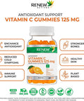 Renew Actives Vitamin C Gummies - Promotes Bone, Cartilage, Teeth, And Gum Health - Enhances Connective Tissue Formation - Source Of Antioxidants - 60 Gummies