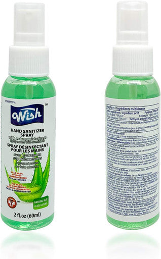Wish little Hand Sanitizer Spray 60ml (Pack of 24 Sanitizers) Desinfectant and 4 Assorted Scents Lavender, Natural Aloe, Vitamin E, Lemon Citrus Alcohol Based Sanitizer