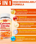 Calcium Citrate Supplement Gummies For Adult - Sugar Calcium Citrate 1200 Mg With Magnesium 300 Mg & Vitamin D3 - Organic Chewable Calcium Supplements For Women & Men