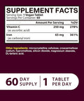Iron Supplement For Women Men, High Potency Iron 65Mg With Vitamin C 250Mg, Slow Release Stomach Friendly Iron Pills For Red Blood Cell & Immune Support, Non-Gmo, Gluten Free, 60 Vegan Tabs