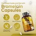Weightworld Bromelain High Strength Supplement 650mg - High Potent 2500GDU/g per Serving - 180 Vegan Capsules (Not Bromelain Tablets) - Enzyme Nutritional Supplements - Naturally Derived Enzyme from Pineapple