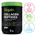 Orgain Organic Plant Based Protein Powder Natural Unsweetened Vegan Low Net Carbs 1.59 Pound Grass Fed Hydrolyzed Collagen Peptides Protein Powder Paleo Keto Friendly 1 Pound