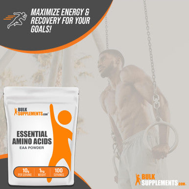 Bulksupplements.Com Essential Amino Acids Powder Eaa Powder Essential Amino Acids Supplement Eaas Amino Acids Powder Unflavored and Gluten Free 10G Per Serving 1Kg (2.2 Lbs)