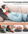 Neck And Back Massager With Heat - Cordless Rechargeable 4D Kneading Deep Tissue Massage Pillow, Neck Massager For Pain Relief Deep Tissue Ideal For Home, Office And Car