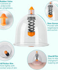 Ditind Cupping Therapy Set, 18 Pcs Cupping Set, Professional Cupping Kit For Massage Therapy, Portable Cupping With Case, Pump Suction Cups For Cellulite Muscle Pain Relief Physical Therapy.