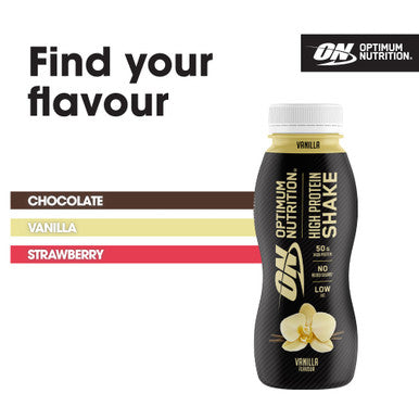 Optimum Nutrition On High Protein Shake Bottles Vanilla 12X500Ml