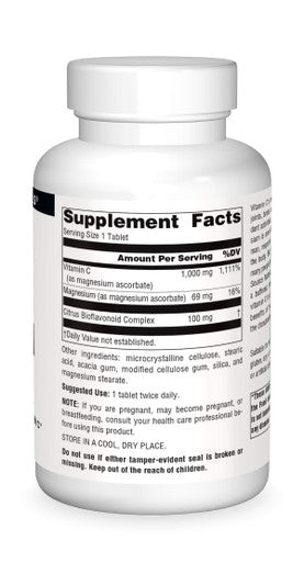 Source s Magnesium Ascorbate, 1000 Mg Tablet, 120 Count