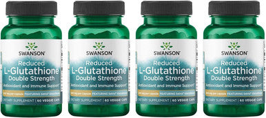 Swanson Amino Acid High Potency L-Glutathione 200 Milligrams 60 Veg Capsules (4 Pack)