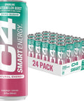 Cellucor C4 Smart Energy Drinks Variety Pack, Sugar Free Performance Fuel & Nootropic Brain Booster, Coffee Substitute or Alternative, 4 Flavor Tropical Oasis Variety 12 Pack