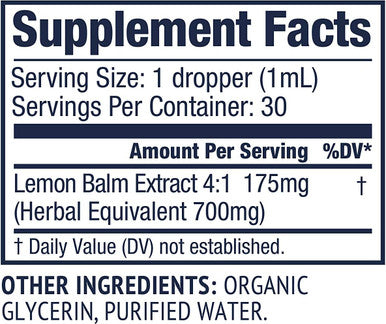 Vimergy Lemon Balm 4:1 (30 ml)