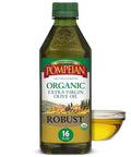 Pompeian Smooth Organic Extra Virgin Olive Oil - 16 fl oz | First Cold Pressed Olive Oil for Cooking - Smooth Taste for Sauteing, Stir-Frying, and Baking
