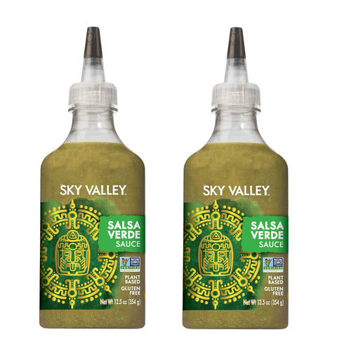 Sky Valley Salsa Verde Sauce - Green Salsa Verde, Medium Heat, Green Hot Sauce, Keto, Gluten Free, Vegan, Non-GMO - 12.5 Oz