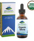 Pure Mountain Botanicals Organic Liquid Stevia Sweetener Alcohol And her Sweet Sugar Substitute Drops - 2Oz Glass Bottle