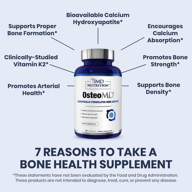 1Md Nutrition Osteomd For Comprehensive Support - Supplement For Women And Men - Promote Density W/Vitamin D - Hydroxyapatite W/Vitamin D3 & K2-90 Capsules