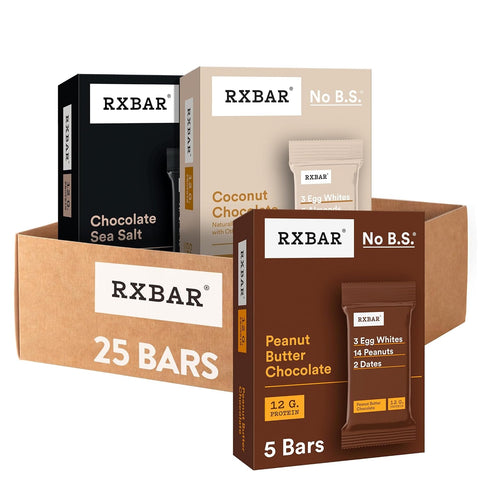 RXBAR Protein Bars, Protein Snack, Snack Bars, Chocolate Sea Salt, 22oz Box (12 Count)