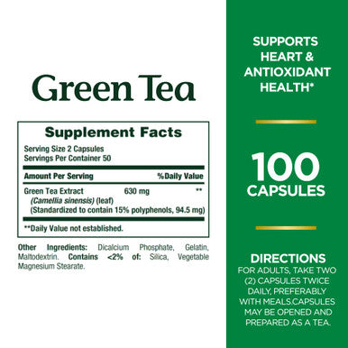 Nature's Bounty Green Tea 315Mg