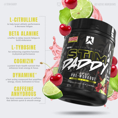 Ryse Signature Series Stim Daddy | Official Noel Deyzel High Stimulant Pre Workout | 21+ Grams Actives | 400mg Caffeine | 40 Servings (Cherry Limeade)