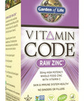 Garden of Life Vitamin Code Raw Zinc 60 Capsules (2 Pack)