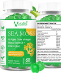 2 Pack Organic Irish Sea Moss Gummies With Black Seed Oil, Chlorophyll - Thyroid, Digestion, Mood, Energy & Immune Support - Women & Men, Adult & Kid - 120 Vegan Gummies