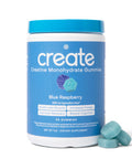 Create Creatine Monohydrate Gummies for Men & Women Boost Focus Strength and Endurance Anti-Melting Formula Vegan Gluten-Free Non-GMO 1.5g of Creatine per Gummy (Blue Raspberry 90 ct)