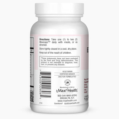 Maxi Health Premiumcomplex Digestive Enzymes Aids Dairy & Fats 60 Count
