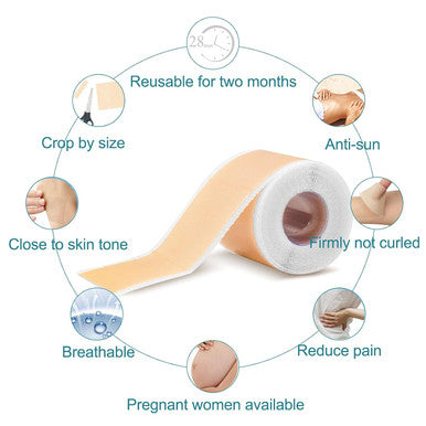 Medical Grade Silicone Scar Sheets, Silicone Scar Tape (1.6 X 60 ), Scar Removal Strips For Acne Scars C-Section & Keloid Surgery Scars Sheets Treatment Sheets - 6-8 Month Supply