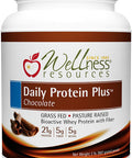 Daily Protein Plus Chocolate Grass Fed Pasture Raised Bioactive Whey Protein Isolate with Guar Fiber and Organic Cocoa No Sweeteners Soy Gluten 2 lb.
