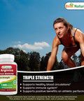 Best Naturals L-Arginine NO Booster Triple Strength 1300 mg Serving 120 Veg Capsules (120 Count (Pack of 3))