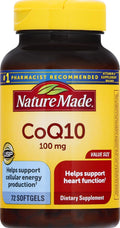 Nature Made Coq10 100 Mg Softgels 72 Count Value Size For Heart Health