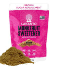 Lakanto Brown Monk Fruit Sweetener With Erythritol, Brown Sugar Substitute Sweetener For Baking, Coffee, Oatmeal & More, Keto, Friendly, Low Calorie, Low Carb, Vegan, Gluten Free, Non GMO, 1 Lb