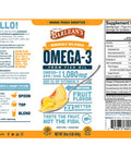 Barleans Mango Peach Omega 3 Fish Oil Supplements 1080mg of EPA/DHA 600 IU Vitamin D3 for Brain Heart Joint Immune Health Non GMO Gluten Free AllNatural Fruit Smoothie 16Ounce