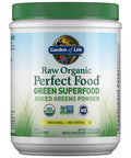 Garden of Life Raw Organic Perfect Food Alkalizer & Detoxifier Juiced Greens Superfood Powder & Raw Organic Perfect Food Green Superfood Juiced Greens Powder - Original Stevia-Free