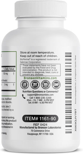 Bronson Ashwagandha Extra Strength Stress & Mood Support with BioPerine Non GMO Formula 90 Vegetarian Capsules
