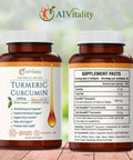 A1Vitality Turmeric Curcumin NovaSOL Supplements 1000mg 60 Softgels