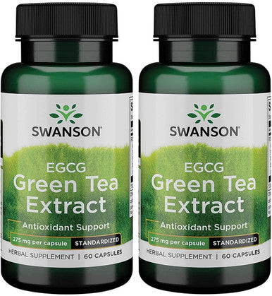 Swanson Egcg Super-Strength Green Tea 275 Milligrams 60 Capsules (2 Pack)