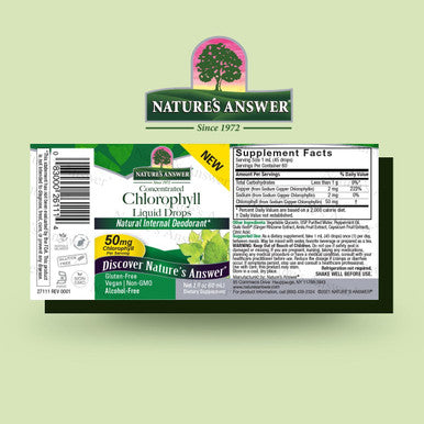 Nature'S Answer Alcohol- Chlorophyll 50mg 2oz Liquid | Internal Deodorant | Skin and Hair Support | Supports Immune Function Detoxification | Gluten Non-GMO | Single Count