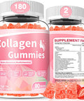 180 Count Collagen Gummies 2500Mg Collagen Protein Type I Ii Iii V X With 15000Mcg Biotin Vitamins C A B D E Keratin Hyaluronic Acid For Hair Skin Nails Joint Immune Digestion For Women Men Sugar Free