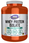 NOW Sports Nutrition Whey Protein Isolate 25 g With BCAAs Creamy Vanilla Powder 5-Pound