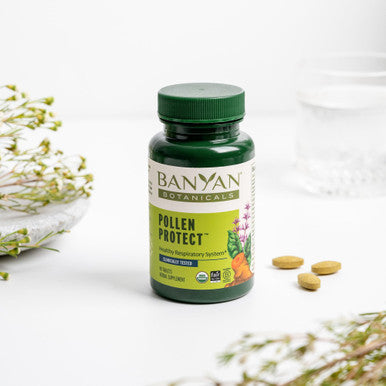 Banyan Botanicals Pollen Protect Clinically Tested Organic Ayurvedic Supplement Supports A Healthy Respiratory Response To Seasonal Irritants* 90 Tablets Non-Gmo Sustainably Sourced Vegan