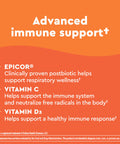 Nature Made Wellblends Immune & Respiratory Epicor Postbiotic Vitamin C Vitamin D3 Advanced Immune Support Supplement 50 Vegetarian Capsules
