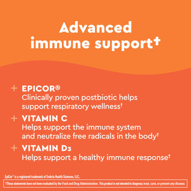 Nature Made Wellblends Immune & Respiratory Epicor Postbiotic Vitamin C Vitamin D3 Advanced Immune Support Supplement 50 Vegetarian Capsules